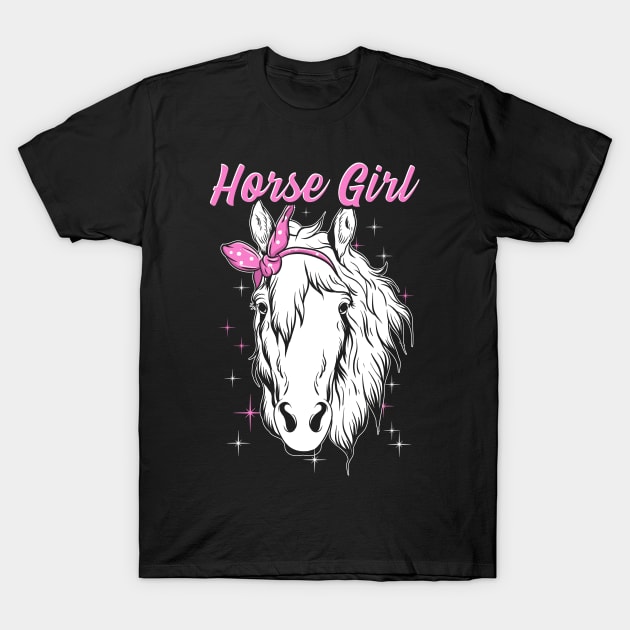 Horse Girl Cute T-shirt T-Shirt by KsuAnn